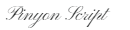 Pinyon script