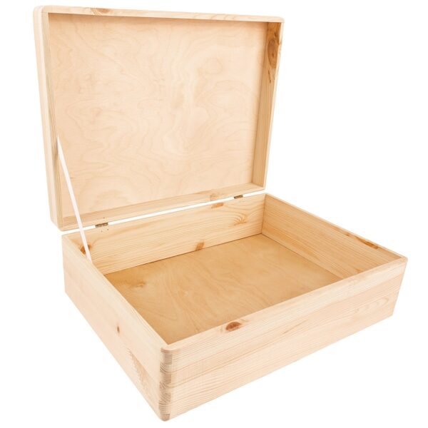 Drewniane pudełko z wiekiem, personalizowany własny tekst, 40x30x14 cm